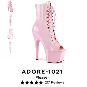 Pleaser boots - Adore 1021 - Zip up - open toe boots